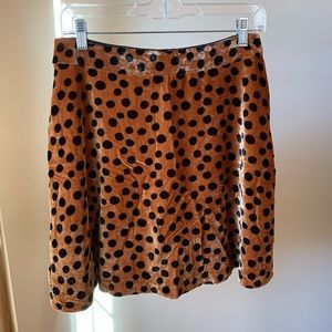 J. Crew Velvet Leopard Skirt Sz 4